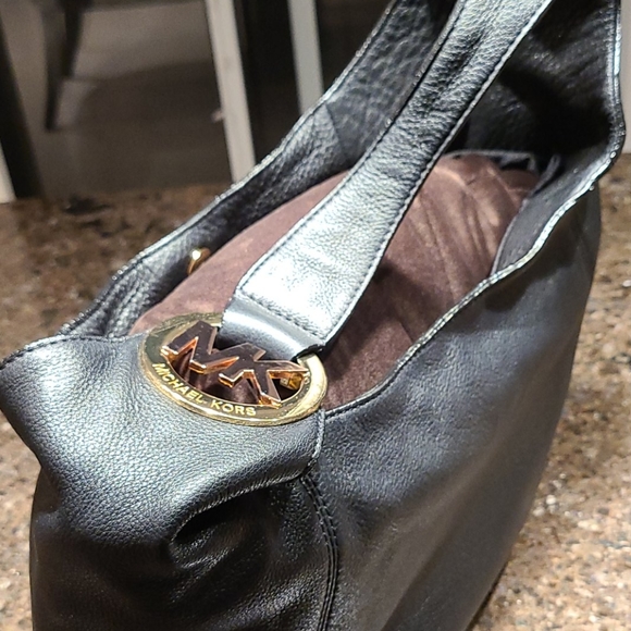 Black Michael Kors Large Fulton Slouchy Bag - Picture 10 of 11